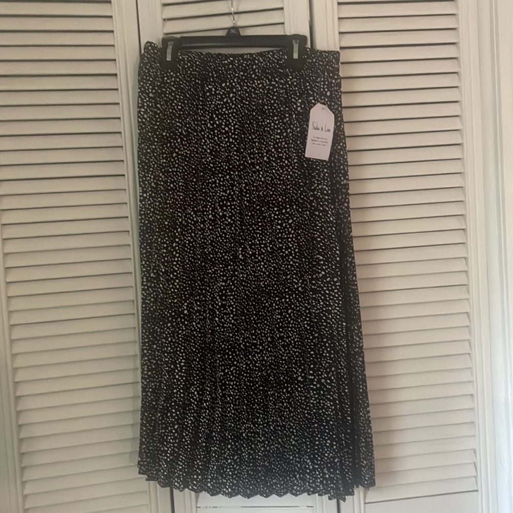 Sadie and Love Polka dot Pleated Skirt